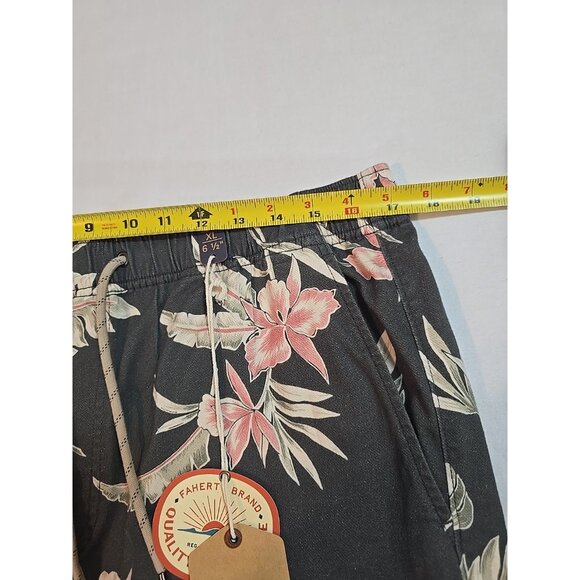 Mens Faherty tropical print drawstring shorts pockets 6.5 inseam Size XL New - Picture 12 of 16